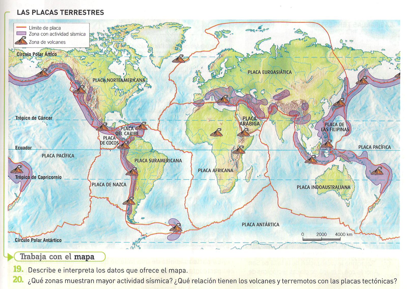 Mapa De Las Placas Tectonicas